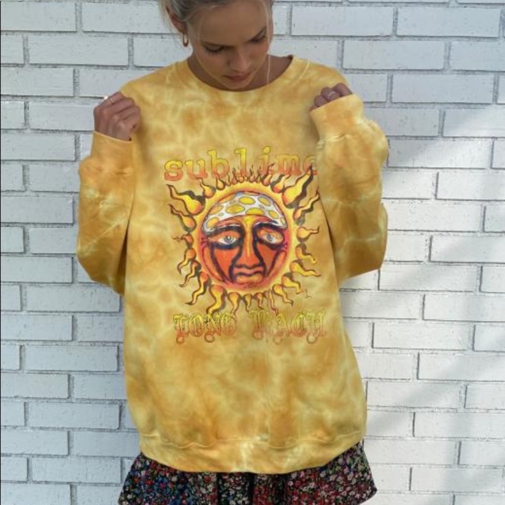 Urban Outfitters Sublime tie dye crew neck oversized band sweatshirt
